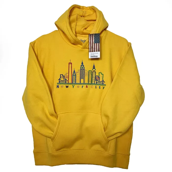 New York City Building Logo Yellow Hoodie