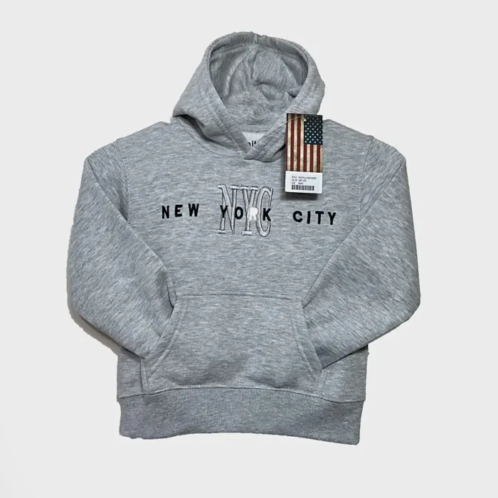 New York City Logo Kid's Cotton Multi-Color Pullover Hoodie