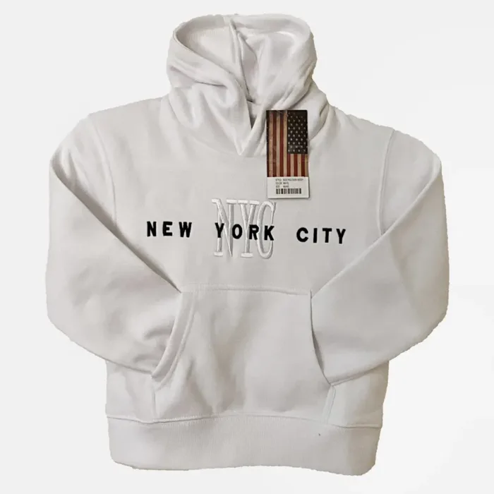 New York City Logo Kid's Cotton Multi-Color Pullover Hoodie