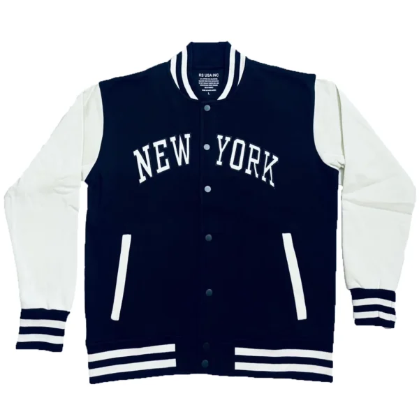 Men's Jacket Black-White embroidary