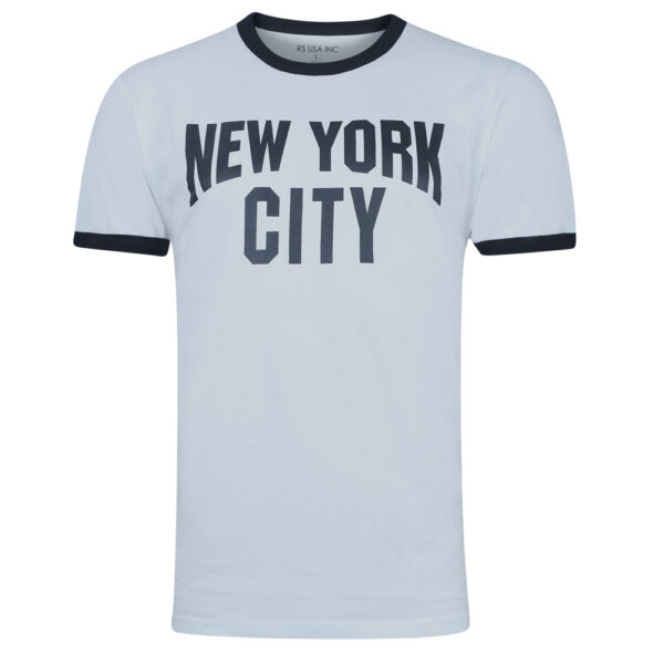 Men’s New York City Ringer T-Shirt – John Lennon Style Retro Tee