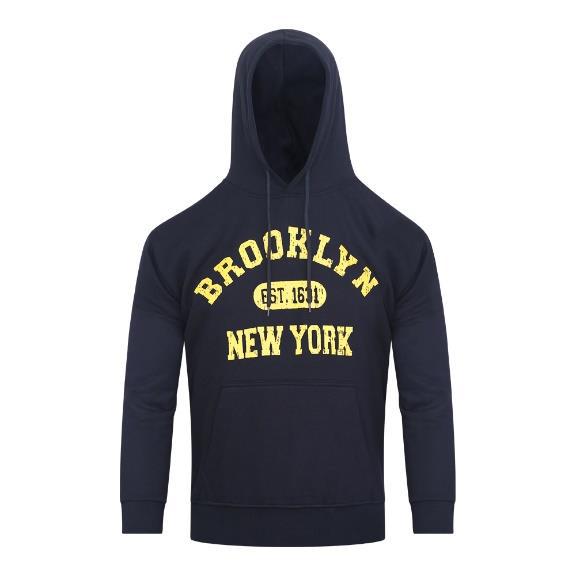 Brooklyn Vintage Graphic Hoodie Navy
